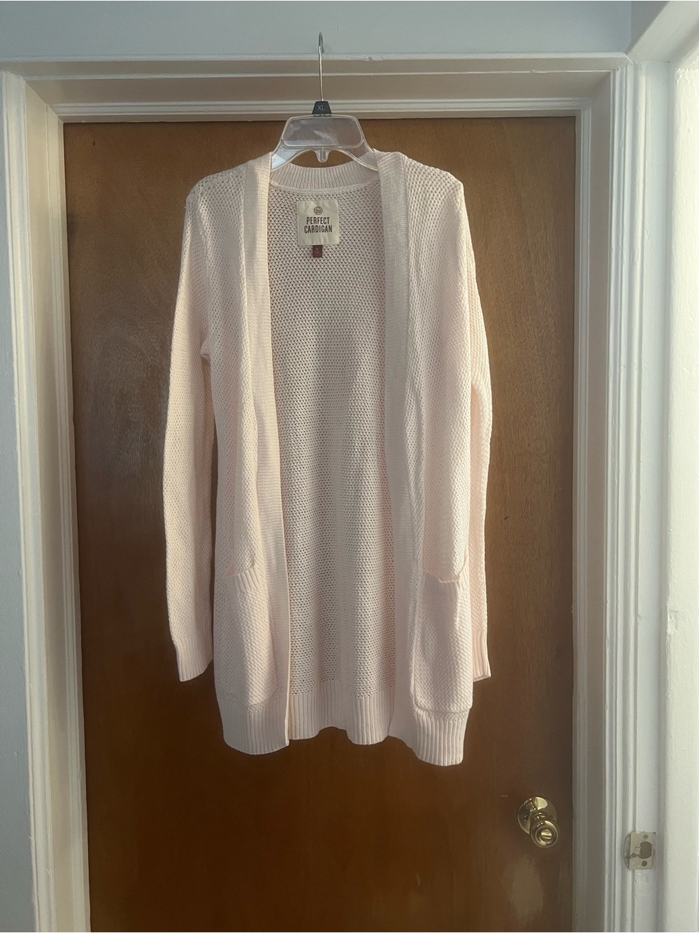 SO Women’s Light Pink Open-Front Cardigan Sweater